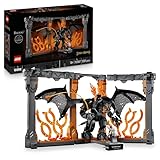 LEGO Icons Der Herr der Ringe: Balrog Bücherstütze – Spielzeug für Erwachsene zum Ausstellen – Modell mit Gandalf dem Grauen als Minifigur und Balrog-Figur – Sammlergeschenk – 10367
