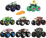 Hot Wheels Monster Trucks, abgefahrene Die-Cast-Fahrzeugen im Maßstab 1:64, mit riesigen Rädern und Bonus-Accessoire, Sammelspaß für ultimative Crashs, Design kann variieren, FYJ44