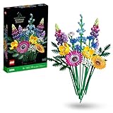 LEGO Icons Wildblumenstrauß-Set, künstliche Blumen mit Mohn und Lavendel zum Basteln für Erwachsene, einzigartige Geschenkidee für Mama, Botanical Collection 10313