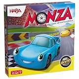 HABA Monza – Rasantes Brettspiel & Auto-Rennspiel für Kinder ab 5 Jahren – Mit 6 bunten Holzautos & Farbwürfeln – 2012226001