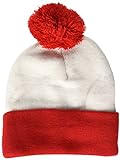 Beechfield Snowstar zweifarbige Mütze, Unisex, Einheitsgröße, Rot/Cremefarben