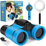 Ferngläser für Kinder, Kinderfernglas Spielzeug für 3 4 5 6 7 8 Jahre Jungen und Mädchen, Set mit Lupe & Kompass – Geburtstagsgeschenke Outdoor Spielzeug für Kinder Im Alter Von 3-8 Jahren Kleinkind