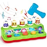 hahaland Baby Spielzeug ab 1 Jahr mit Musik & Licht,Pop up Kinderspielzeug mit Tieren und Knöpfen,Montessori Spielzeug für Frühe Entwicklung Ursache und Wirkung, Motorikspielzeug ab 1 Jahr