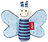 SIGIKID 41180 Greifling Schmetterling Red Stars Mädchen und Jungen Babyspielzeug empfohlen ab Geburt blau