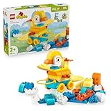 LEGO DUPLO Tiere auf Rädern 3-in-1-Set - Lernspielzeug mit Bausteinen für eine Ente, Fisch oder Hund mit Rädern und Griff - Geschenk für Jungen & Mädchen ab 2 Jahren - 10448