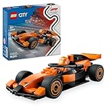 LEGO City F1 Rennfahrer mit McLaren Rennauto - Spielzeug Formel 1 Modell mit Rennwagen und Minifigur - Kleines Geschenk für Jungen und Mädchen ab 6 Jahren oder Motorsport Fans 60442