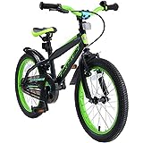 BIKESTAR Kinderfahrrad 18 Zoll für Mädchen und Jungen ab 5 Jahre | Kinderrad Urban Jungle | Fahrrad für Kinder Schwarz & Grün | Risikofrei Testen