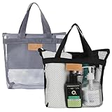 Oxford Duschtasche (2 Stück) Tragbare Duschtasche,Portable Shower Bag,Mesh Strandtasche,Reise-Organisator,Geeignet für Wohnheim, Fitnessstudio, Strand, Reisen oder Camping