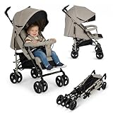Lionelo Irma Buggy Kinderwagen ab 6 Monate, leicht 7 kg, Liegeposition, faltbar mit Einhand-Faltsystem, 6-Zoll-EVA-Räder mit Federung & Bremse, Moskitonetz, bis 15 kg