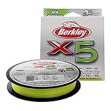 Berkley X5 Geflochtene Schnur, Fluro Grün, 9.0kg| 165yd | 150m