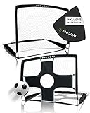 PROGOAL® - [2er Set] Pop up Fußballtor faltbar - Fussballtore für Kinder & Erwachsene - inkl. Tragetasche - Tore für Garten, Park, In- & Outdoor - Torwand mit Reflektoren - IFV zertfiziert