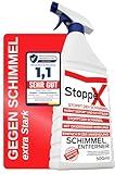 STOPPEX AKTIV Profi Schimmelentferner für Wand, Bad & Silikonfugen – Extra starkes, chlorhaltiges Anti-Schimmel Spray mit Stoppex Aktiv-Formel | Schimmelspray gegen Schimmel & Stockflecken