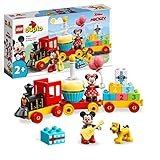 LEGO DUPLO | Disney Mickey und Minnies Geburtstagszug - Lernspielzeug für Kleinkinder mit Zahlensteinen und 3 Minifiguren - Feinmotorikspielzeug ab 2 Jahren - Geschenk für Mädchen und Jungen 10941
