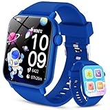 taopodo 1,8' Smartwatch Kinder, IP68 Schrittzähler Kinder, Kids Smartwatch mit Herzfrequenz, Schlafmonitor, 24 Stunden Aktivitätsfolgung Kinderuhr Junge für iOS und Android, Tiefblau