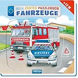 TRÖTSCH - Mein erstes Puzzlebuch 'Fahrzeuge' | Farbenfrohes Kinderbuch mit lustigen Reimen und großen Puzzleteilen. Interaktives Kinderbuch zum gemeinsamen Vorlesen, Spielen und Staunen | Ab 1 Jahr