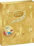 Lindt Schokolade zu Weihnachten LINDOR Adventskalender 2023 | 290 g | weiße Schokolade, dunkle Schokolade und Milchschokolade | Schokolade für die Weihnachtszeit | Schokoladen-Geschenk