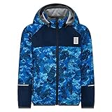 LEGO Jungen Ninjago Softshell 8.000 Wassersäule, atmungsaktiv, Stretch, wasserabweisend LWStorm 203 Shell-Jacke, 590 Dark Navy, 122