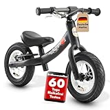BIKESTAR Kinder Laufrad Lauflernrad Kinderrad für Jungen und Mädchen ab 2-3 Jahre | 10 Zoll Sport Kinderlaufrad | Schwarz (matt) | Risikofrei Testen