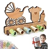 Kinderwagen Geschenke Holz,Geldgeschenk Holz, Geld Geschenke Baby, Geschenke zur Geburt Jungen Mädchen, Geburtsgeschenke,Baby Geschenke, Geburt