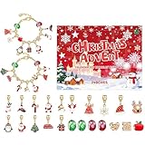 Zwpontia Kalender-Advents-Armband, 24 Tage, handgefertigter Countdown – Weihnachts-Countdown-Kalender-Armbänder – für Kinder, Teenager, Mädchen, Erwachsene, Urlaub, Urlaub