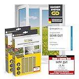 EASYmaxx Insect Protect Fliegengitter Fenster mit Magnetbefestigung | zuschneidbares Moskitonetz | Insektenschutz Fenster bis 110 x 130 cm | Mückenschutz Magnet - leichte Montage [2 Stück]