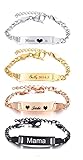 Kinder Baby Gravur-Armband ID Figaro | personalisierte Geschenk Geburt Taufe Geburtstag | gravierbare Kinderarmkette | Taufarmband Junge Mädchen| Namensarmband Babyarmband Taufkette Taufgeschenke