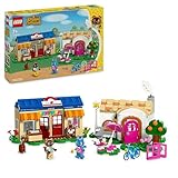 LEGO Animal Crossing Nooks Laden und Sophies Haus Set, kreatives Spielzeug für Kinder mit 2 Mini-Figuren aus der Videospielreihe, Geschenk für Mädchen und Jungen ab 7 Jahren 77050