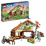 LEGO Friends Autumns Reitstall Set mit 2 Spielzeug-Pferden, Kutsche und Reitzubehör, Reitstall- und Pferdespielzeug, Bauernhof-Tier-Geschenk für Mädchen, Jungen und Kinder ab 7 Jahren 41745