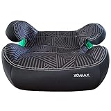 Kindersitz Sitzerhöhung mit ISOFIX I mitwachsend I 15-36 kg, 6-12 Jahre, Gruppe 2/3 I bequeme Armlehnen I ECE 8, Farbe:Streifen