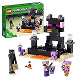 LEGO Minecraft Die End-Arena Set, 'Player-vs-Player Battle' Action-Spielzeug mit Lava, Enderdrache und Enderman-Figur, Geschenk für Kinder ab 8 Jahren 21242