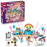 LEGO Friends Kostümparty mit Einhorn und Fee - Spielzeug für Mädchen ab 6 Jahren, inkl. Bühne, DJ-Pult, 4 Mini-Puppen, Kater Churro & Pferd als Tierfigur, Plus Zubehör - Geschenkidee - 42661