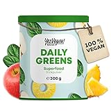 Daily Greens Superfood Pulver (300 Gramm) Alternative zu Athletic Greens I , Vitaminen, Mineralstoffen, vegan Protein und Ballaststoffen I Smoothie