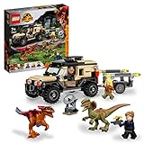 LEGO 76951 Jurassic World Pyroraptor & Dilophosaurus Transport, Dinosaurier-Spielzeug mit Off-Road-Spielzeugauto, 3 Minifiguren und 2 Dino-Figuren, für Fans von Jurassic-Park, ab 7 Jahre