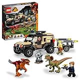 LEGO Jurassic World Pyroraptor & Dilophosaurus Transport, Dinosaurier-Spielzeug mit Off-Road-Spielzeugauto, 3 Minifiguren und 2 Dino-Figuren, für Fans von Jurassic-Park, ab 7 Jahre 76951