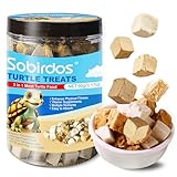 Sobirdos Schildkröten-Leckerien, 3in1 Fleisch-Schildkrötenfutter, aus Frischem Fleisch, Huhn/Ente/Fisch gefriergetrocknet, angereichertes Protein+Vitamine, 90g (S, Hühnchen)
