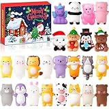 Chennyfun Mochi Squishies Adventskalender 2025 für Kinder, 24 Tage Countdown Adventskalender, Mochi Mini Squeeze Spielzeug, Mini Squishy Kawaii Set für Jungen, Mädchen, Kinder, Teenager, Männer