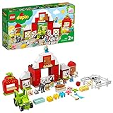 LEGO 10952 DUPLO Scheune, Traktor und Tierpflege Kleinkinder Spielzeug ab 2 Jahren mit Figuren: Pferd, Schwein und Kuh