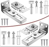 ATONG Bifold Door Hardware Reparatur-Set – 2 Stück Reparatur-Ersatzteile für 2,2 cm bis 2,5 cm Schiene, Falttür-Ersatzteil-Set beinhaltet obere untere Drehgelenkhalterung und Führungsrad