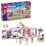 LEGO Friends Einhorn-Traumcafé - Spielzeug Kuchenladen mit 3 Mini Puppen, Kasse & Spielzeug Lebensmittelzubehör inkl. Cupcakes - Geburtstagsgeschenk für Mädchen ab 6 Jahren - 42684