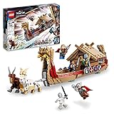 LEGO 76208 Marvel Das Ziegenboot, Spielzeug-Boot aus Thor: Love & Thunder, Avengers-Set zum Bauen mit Minifiguren wie Thor und Mighty Thor mit Sturmbrecher sowie Tierfiguren, ab 8 Jahren
