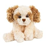 Teddys Rothenburg Kuscheltier, Hund, Buddylina, 25 cm, sitzend, braun/Creme, Plüschhund, Kuschelhund