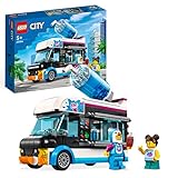 LEGO 60384 City Slush-Eiswagen, Sommer-Set mit Fahrzeug-Spielzeug und Kinder-Figuren, Konstruktionsspielzeug für Kinder ab 5 Jahren, Geschenk für Mädchen und Jungen