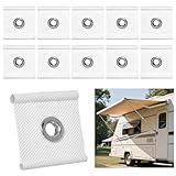 XHTXHT10 Stück Kederleisten Haken, RV Markisenhaken für Kederschiene,Camping Kederhaken, Rohrstreifenhaken für Wohnmobil,Wohnwagen,Camping Zelt,Kleidungm,Innen und Außendekoration.(weiß)