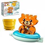 LEGO 10964 DUPLO Badewannenspaß: Schwimmender Panda, Badespielzeug für Babys und Kleinkinder von 1,5-3 Jahre, Badewannenspielzeug mit Tieren für Jungen und Mädchen