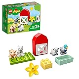 LEGO 10949 DUPLO Tierpflege auf dem Bauernhof Spielzeug für Kleinkinder, Mädchen und Jungen ab 2 Jahren mit Figuren: Ente, Schwein, Schaf und Katze