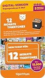 tigermedia tigertones-Ticket (DIGITAL) sofort vergübar 12 Monate Audio-Streaming 20.000 Hörspiele Hörbücher Kindermusik tigerbox 5 Profile | Aktivierungscode per Email