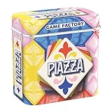 Game Factory 646309 Piazza, das Mini-Legespiel in handlicher Metalldose, Kartenspiel für Erwachsene und Kinder ab 8 Jahren, Reisespiel