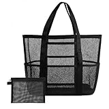 1 Stück strandtasche xxl+1 Stück Netztasche Kosmetiktasche,strandtaschen,beach bag,badetasche,strandtasche familie,große badetasche,schwimmbadtasche