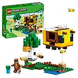 LEGO Minecraft Das Bienenhäuschen, Farm-Spielzeug mit baubarem Haus, Baby-Zombie und Tier-Figuren, Geburtstagsgeschenk für Jungen und Mädchen 21241