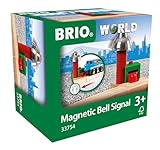 BRIO World 33754 Magnetisches Glockensignal - Eisenbahnzubehör Holzeisenbahn - Kleinkinderspielzeug empfohlen für Kinder ab 3 Jahren